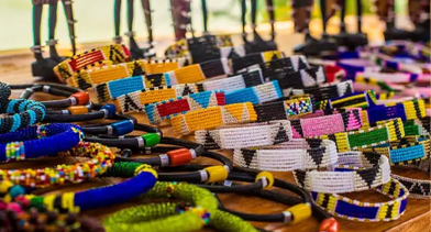 Maasai market jewelry